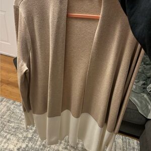 Cyrus Tan and Cream Women's Cardigan